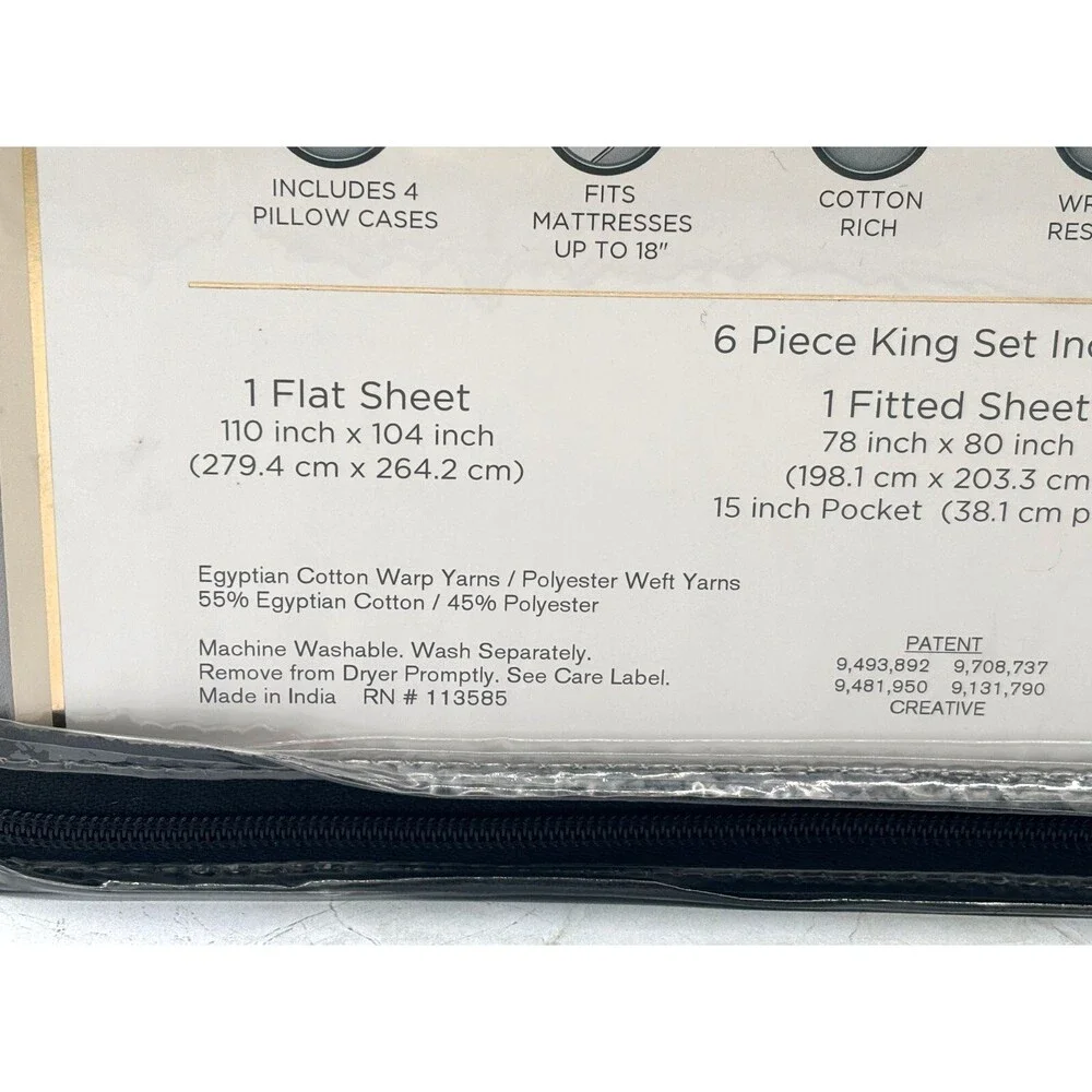 Fairfield Square 825 Thread Count Egyptian Cotton Sheet Set 6‎ Piece Macys King